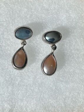Vintage Silver Teardrop Drop Earrings